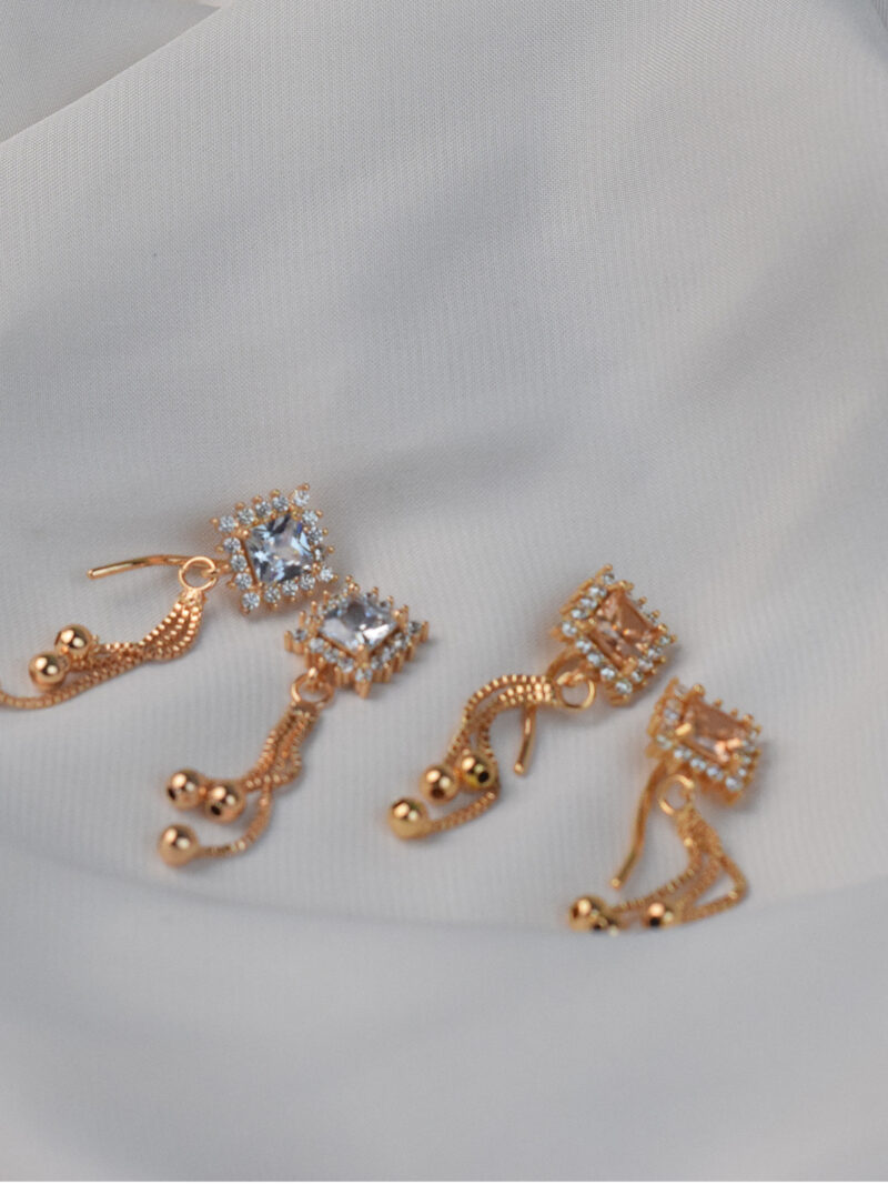 Drop chain Golden earrings - Image 4