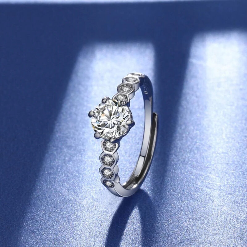 9 Dimonds Round Layer Ring Adjustable - Image 4